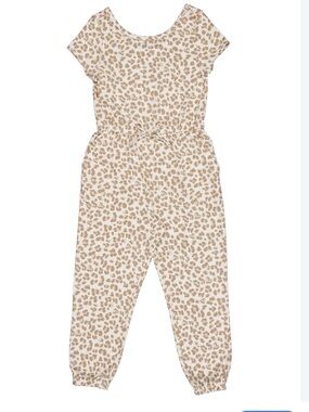 Wonder Nation Girls Play Leopard Jumpsuit